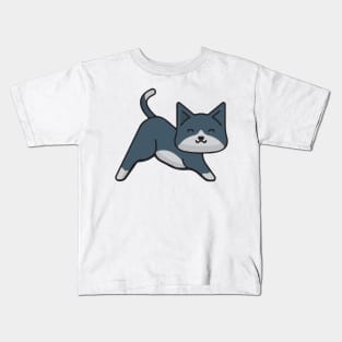 cute kitten - cat yoga position Kids T-Shirt